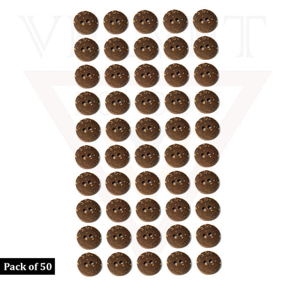 Natural Wooden Round Buttons Craft 2-Hole Sewing Clothing Buttons Art , 15mm