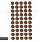 Natural Wooden Round Buttons Craft 2-Hole Sewing Clothing Buttons Art , 15mm
