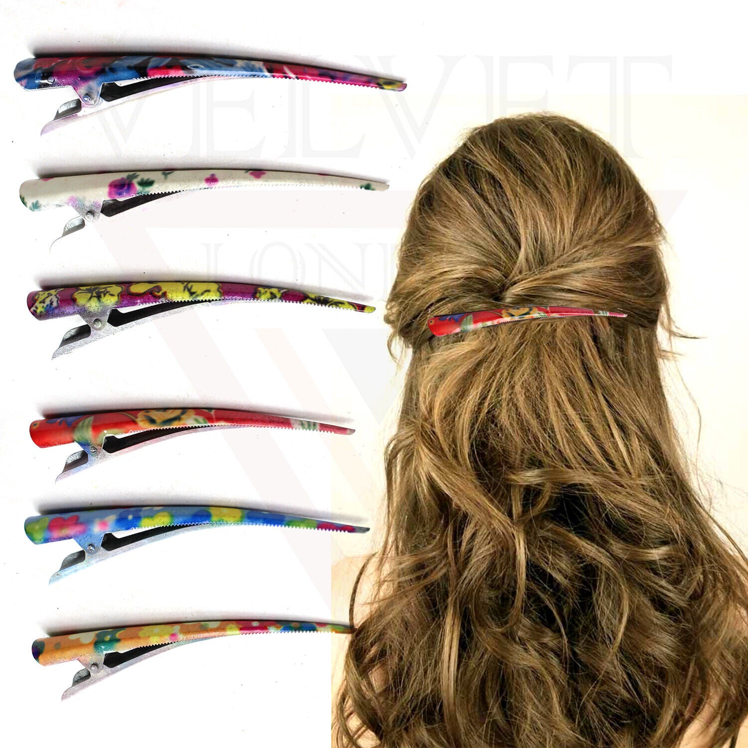 Duckbill Hair Clip Flower Metal Non-slip Crocodile Barrettes Teeth Hairdressing 