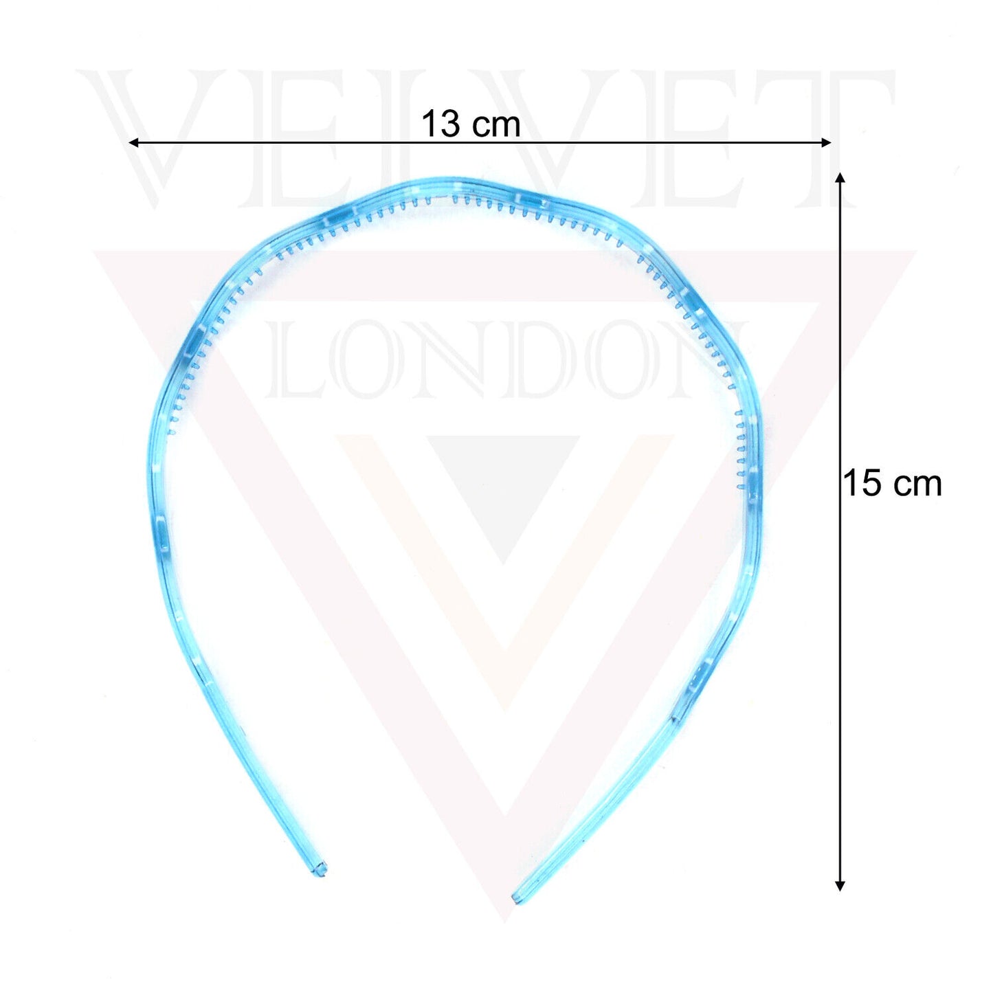 Wavey Hair Band Clear Hair Hoop With Teeth Comb Grip Headband Solid Headwears UK