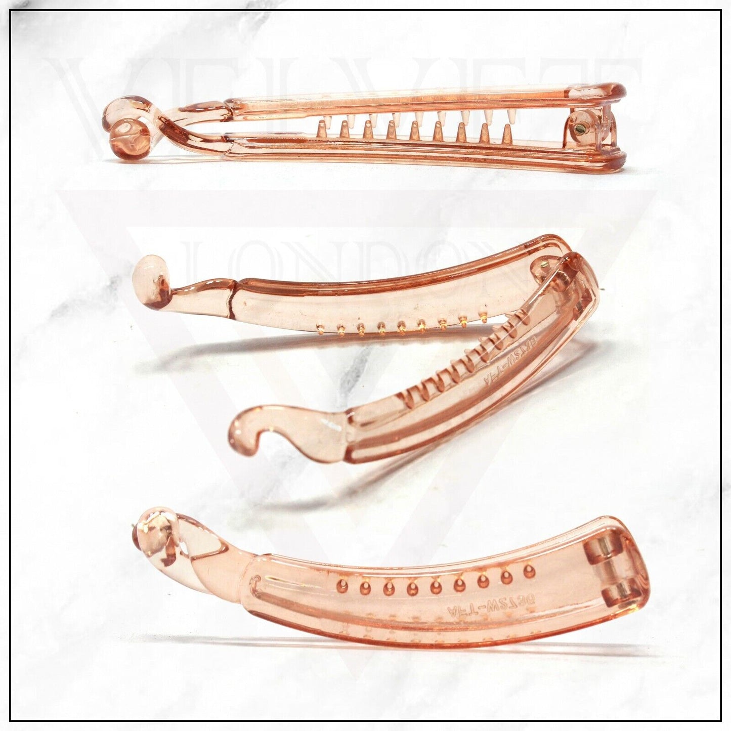 Women Long Hair Banana Hair Clip Tort Twisted Long Fish Clip Comb Grip