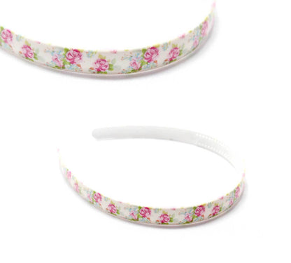 Flower Print Hair Bands Headband With Teeth Hair Hoop Non-slip Gripper Headwears