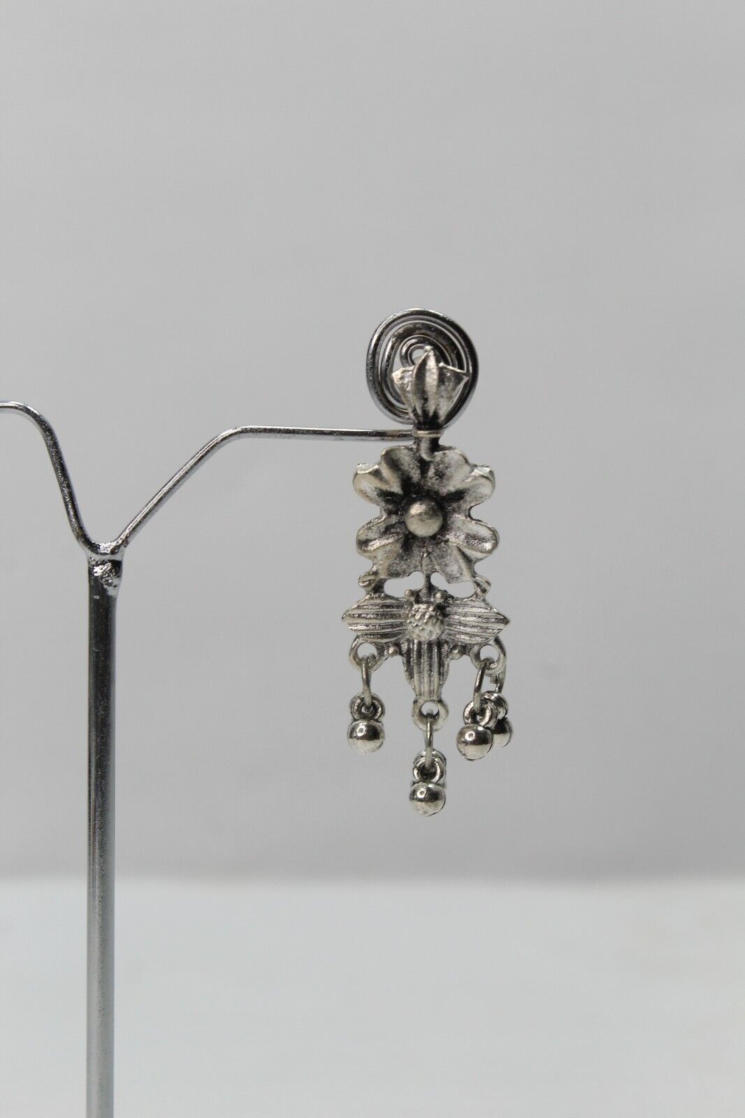 Long Necklace Earrings Golden Silver Antique Oxidized Ethenic Jewellery Set