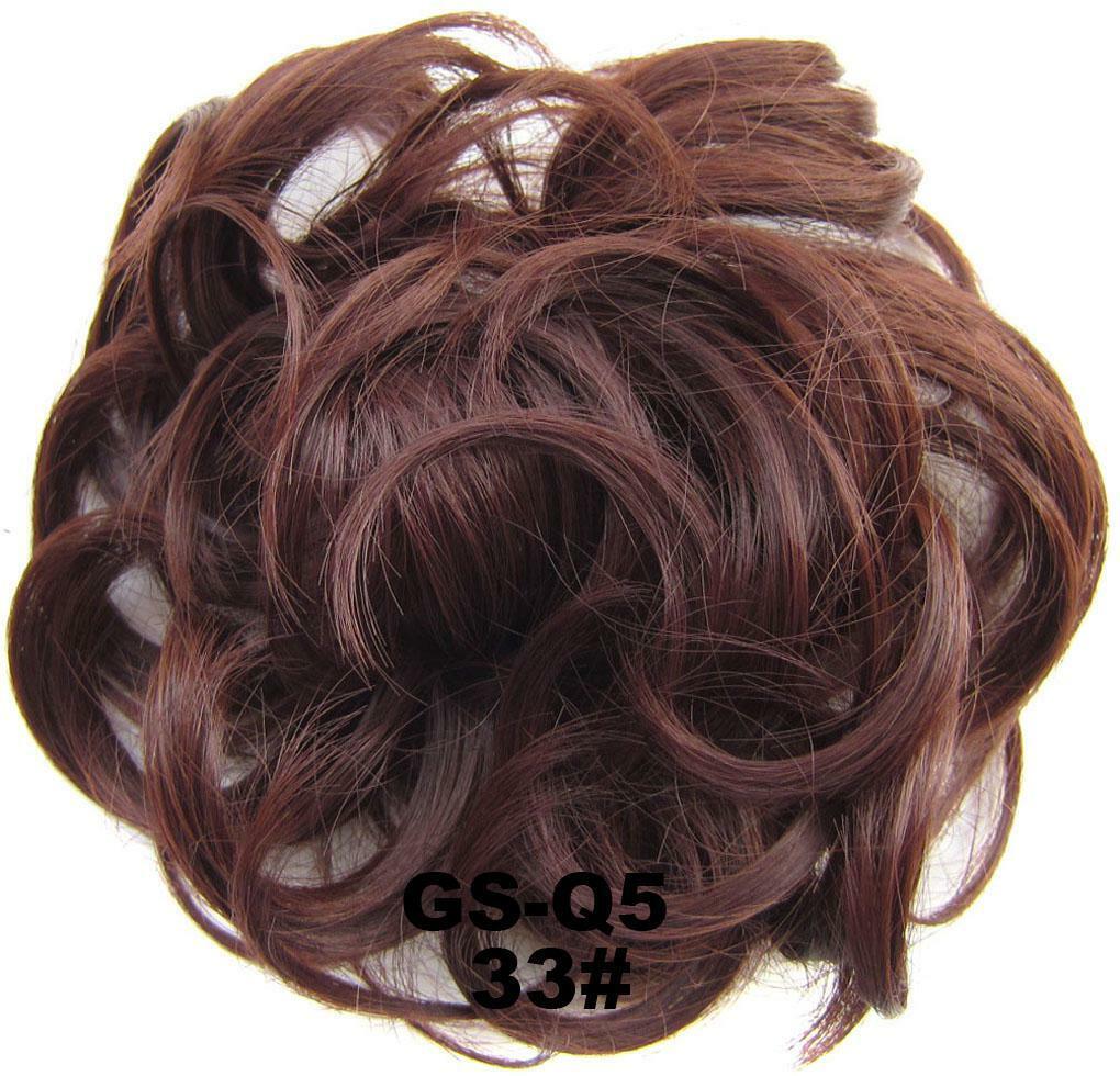 Curly Messy Bun Hair Piece Bobble Scrunchie Lady Natural Fake Hair Extensions
