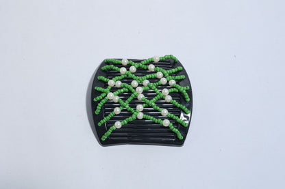 Hair Double Clips Beads Pearl Hair Comb Slides Magic Hair Combs Stretchy Clip UK