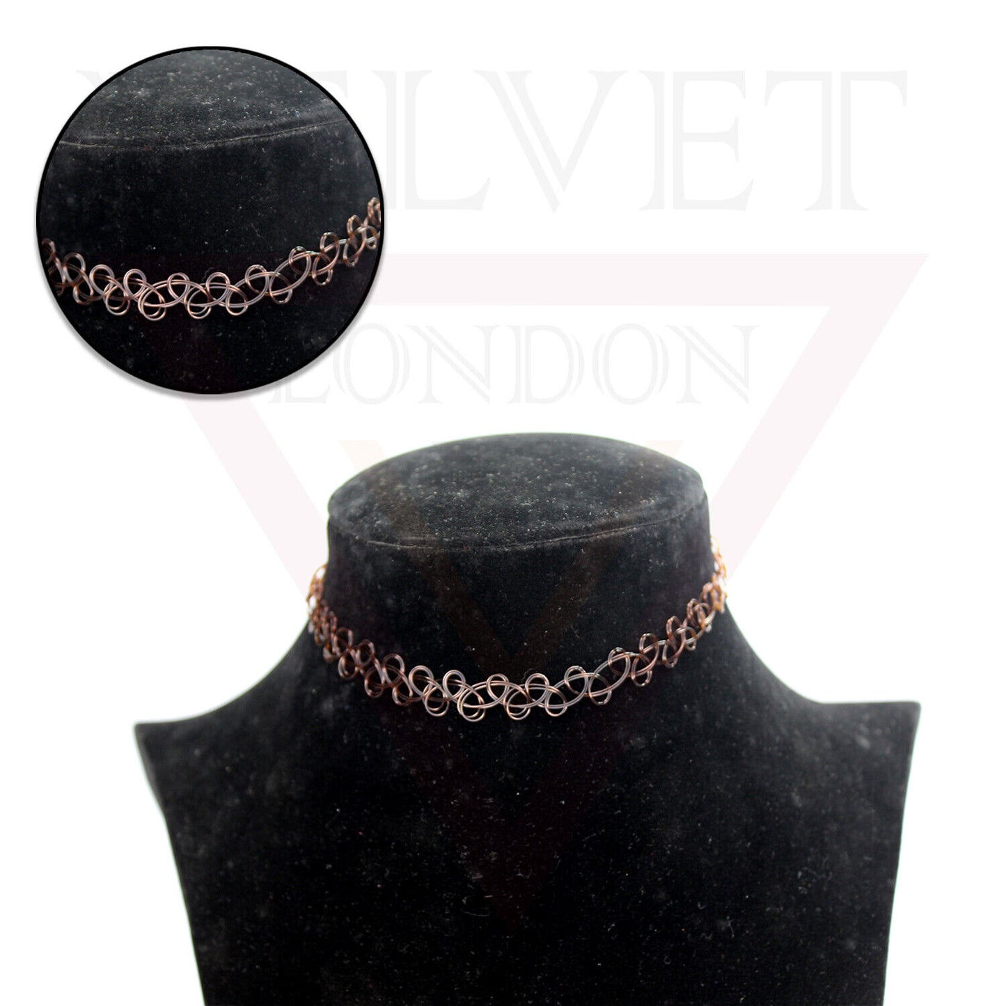 Retro Style Tattoo Necklace Stretch Elastic Choker Classic Stretch For Girls 