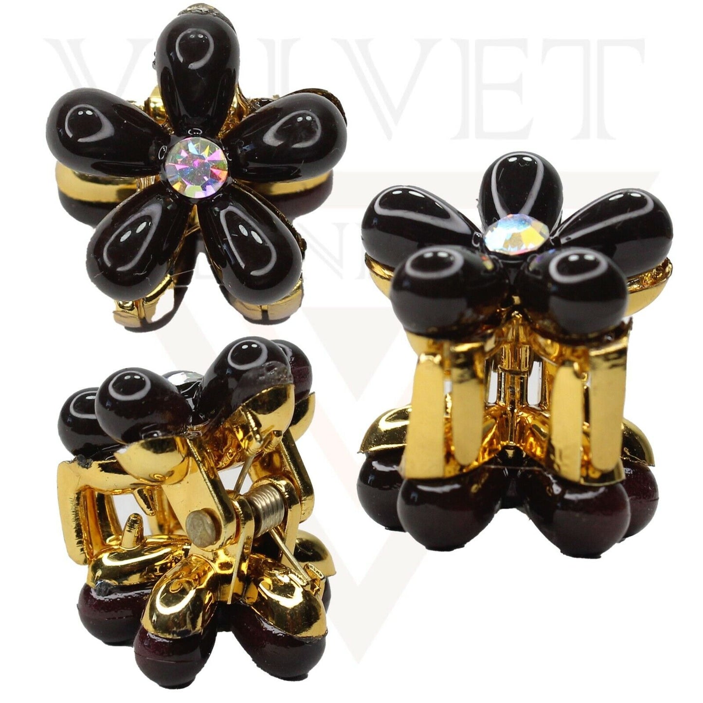Hair Claw Drop Pearl Flower Non-Slip Mini Claw Hair jaw Clip Barrettes Hair Pins