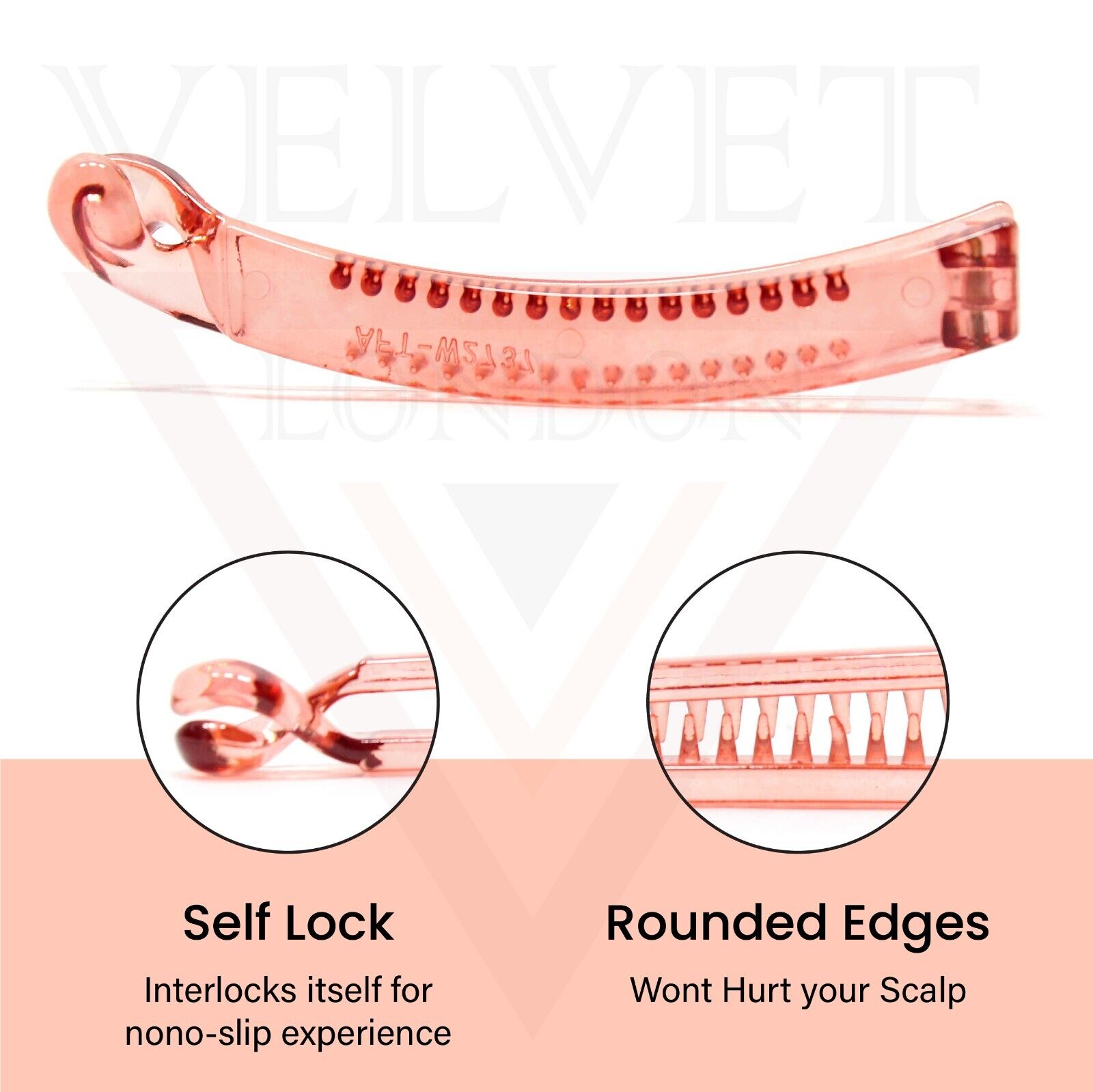 Barley Twist Hair Comb Banana Hair Clip Ponytail Clamp Grip Slide Fish Clip