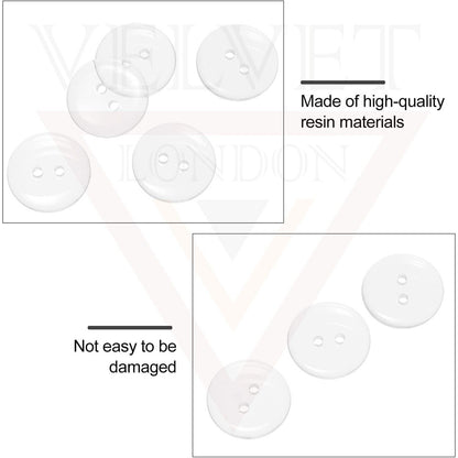 50x Clear Bottons Resin Shirt Round 2 Holes Crafts Shirt Knitting Sewing Clothes