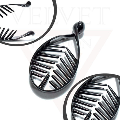 Hair Banana Clips Black Ponytail Fish Comb Twist Hair Claw Clips Clamp Hair Grip