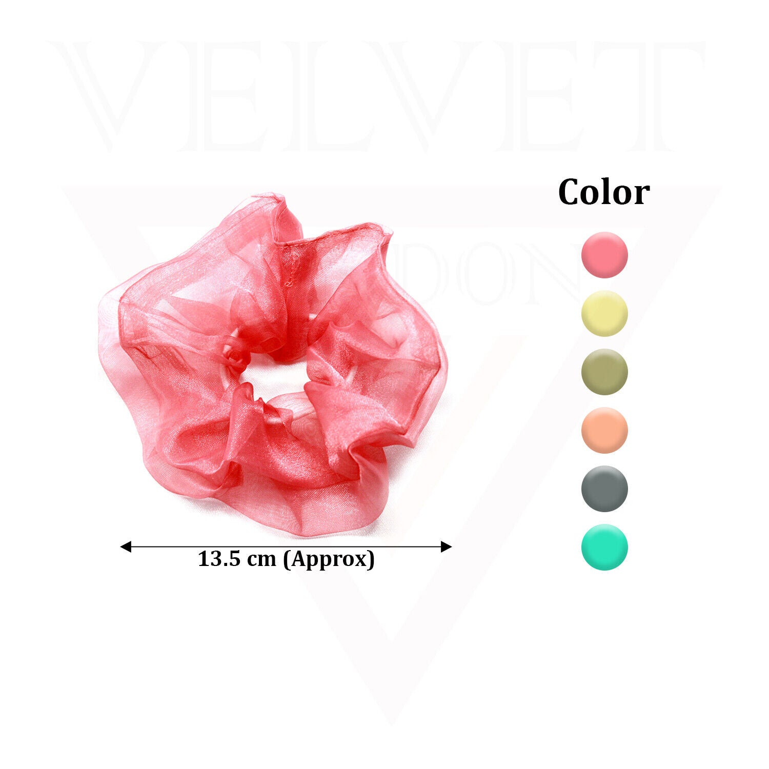 Scrunchies Silk Satin Organza Handmade Hair Bands Pony Tie Bobbles Elastic Band