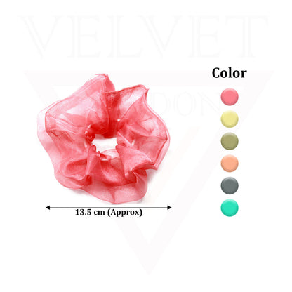 Scrunchies Silk Satin Organza Handmade Hair Bands Pony Tie Bobbles Elastic Band