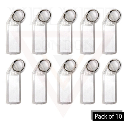 Keychain Tag Label Key Ring ID White Decorative Purpose On Keys Luggage Label