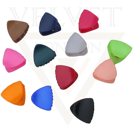 Hair Claw Clips Neon Small Triangle Clutcher Clamps Butterfly Hair Barrettes