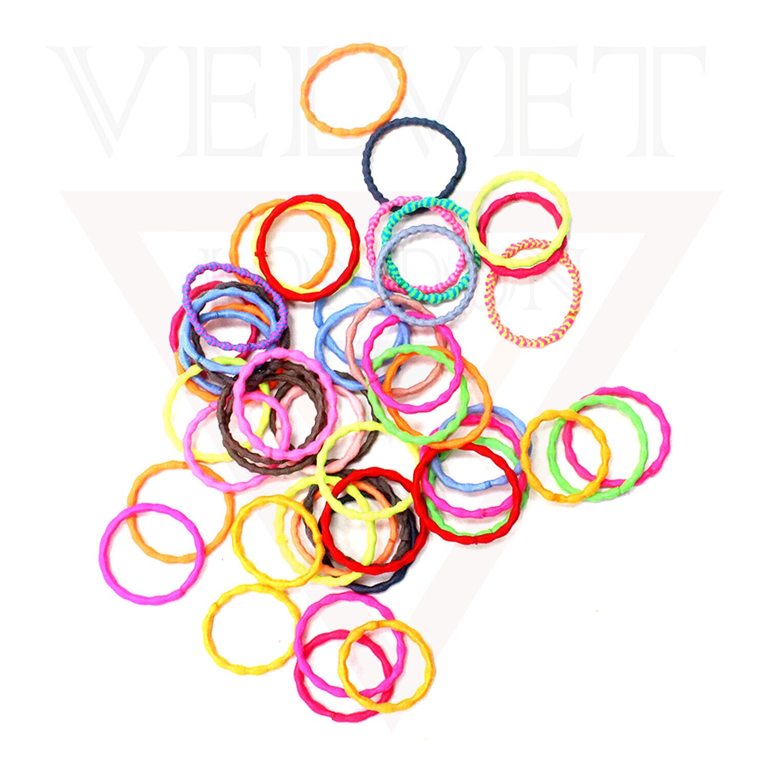 50x Colourful Rubber Bands Children Elastic Hair Bands Rope Hair Ties Ponytail 