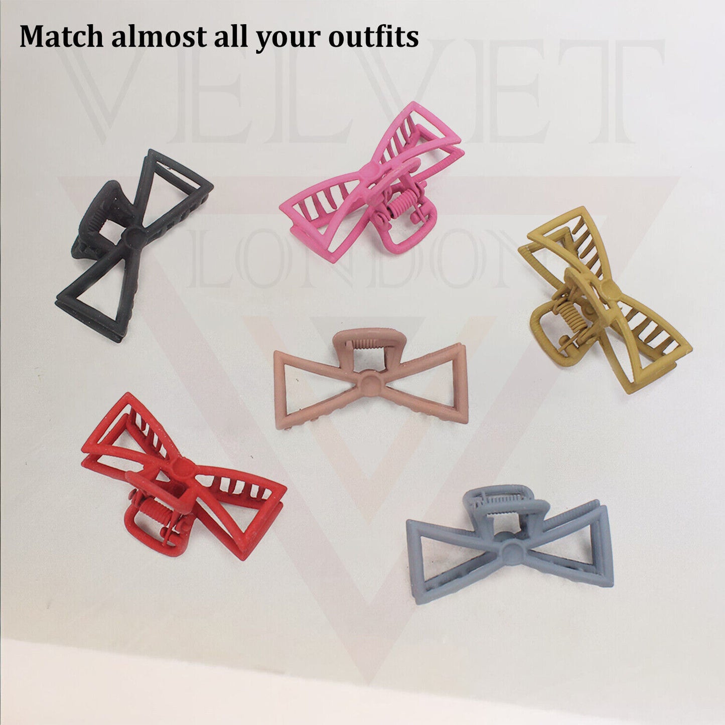 Hair Claw Clips Hair Clamp Frosted Claw Metal Bow Non-slip Barrette Matte Jaw