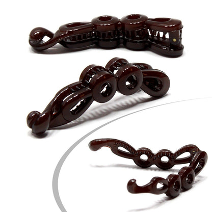 Twist Banana Hair Clip Barley French Glossy Fishtail Comb Ponytail Holder Pins