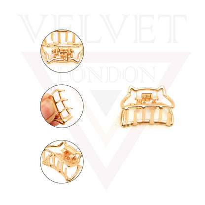 2pc Small Hair Claw Metal Mini Hair Jaw Clips Hair Clamp Barratte Butterfly Baby