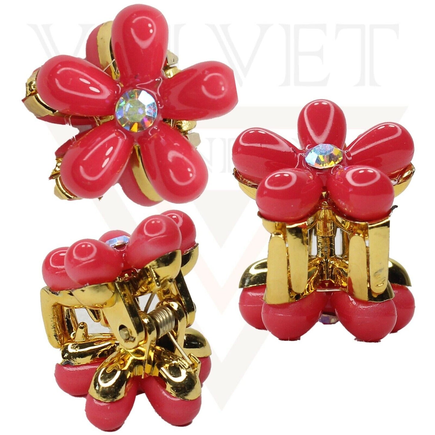 Hair Claw Drop Pearl Flower Non-Slip Mini Claw Hair jaw Clip Barrettes Hair Pins