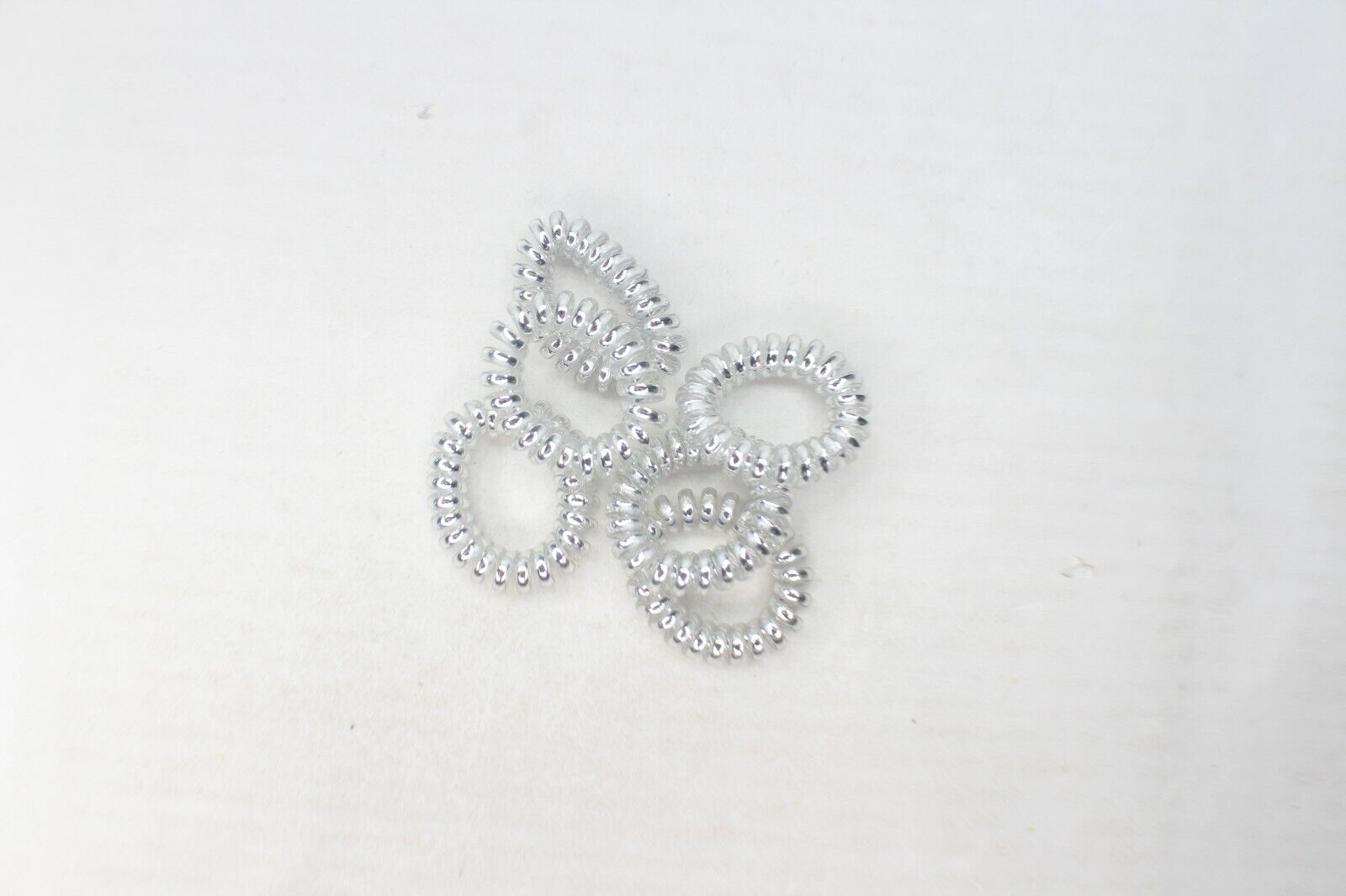 6x Clear Spiral Hair Ties Hair Telephone Coil Bands Ponytail Holder Bobbles Band