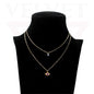 Trendy Golden Multi Layer Chain Necklace Oxidised Evil Eye Pendant Beachwear