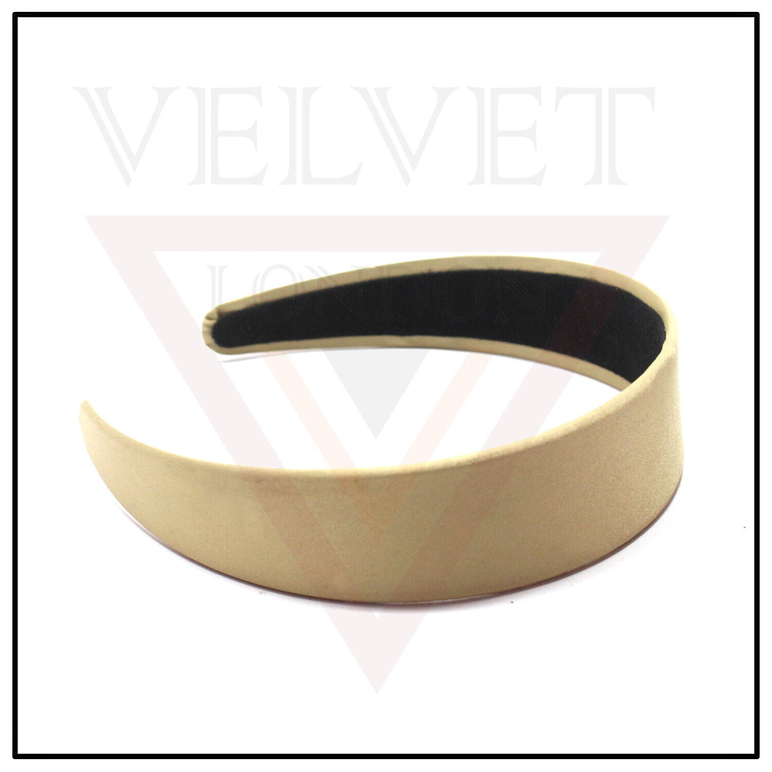 Ladies Plain Wide Satin Headbands Non-Slip Fabric Hair Hoop Ribbon Hair Bands