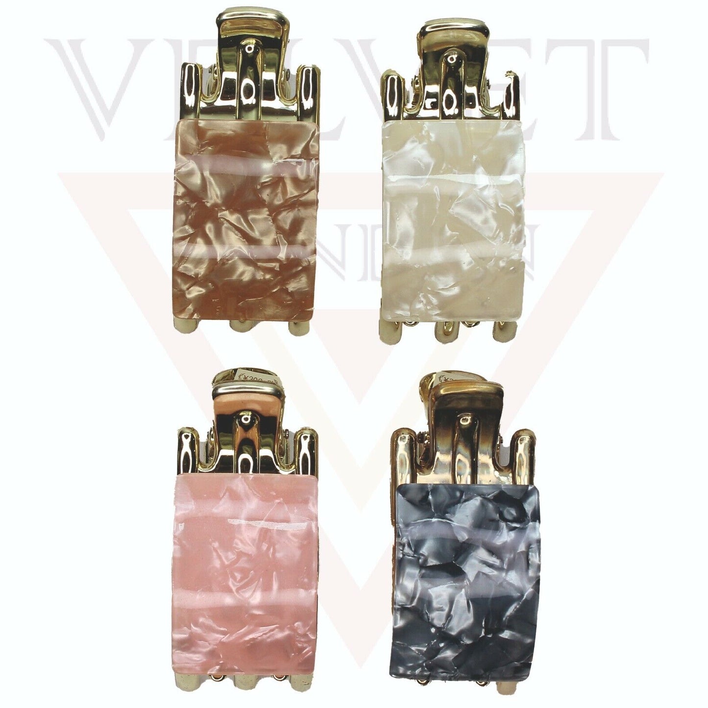 Hair Claw Clips Marble French Style Hair Jaw Golden Kimono Clips Clamp Barrette