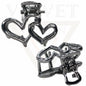 Tiny Hair Claw Clips Metal Mini Heart Hair Jaw Hair Clamp Non-slip Hair Barrette