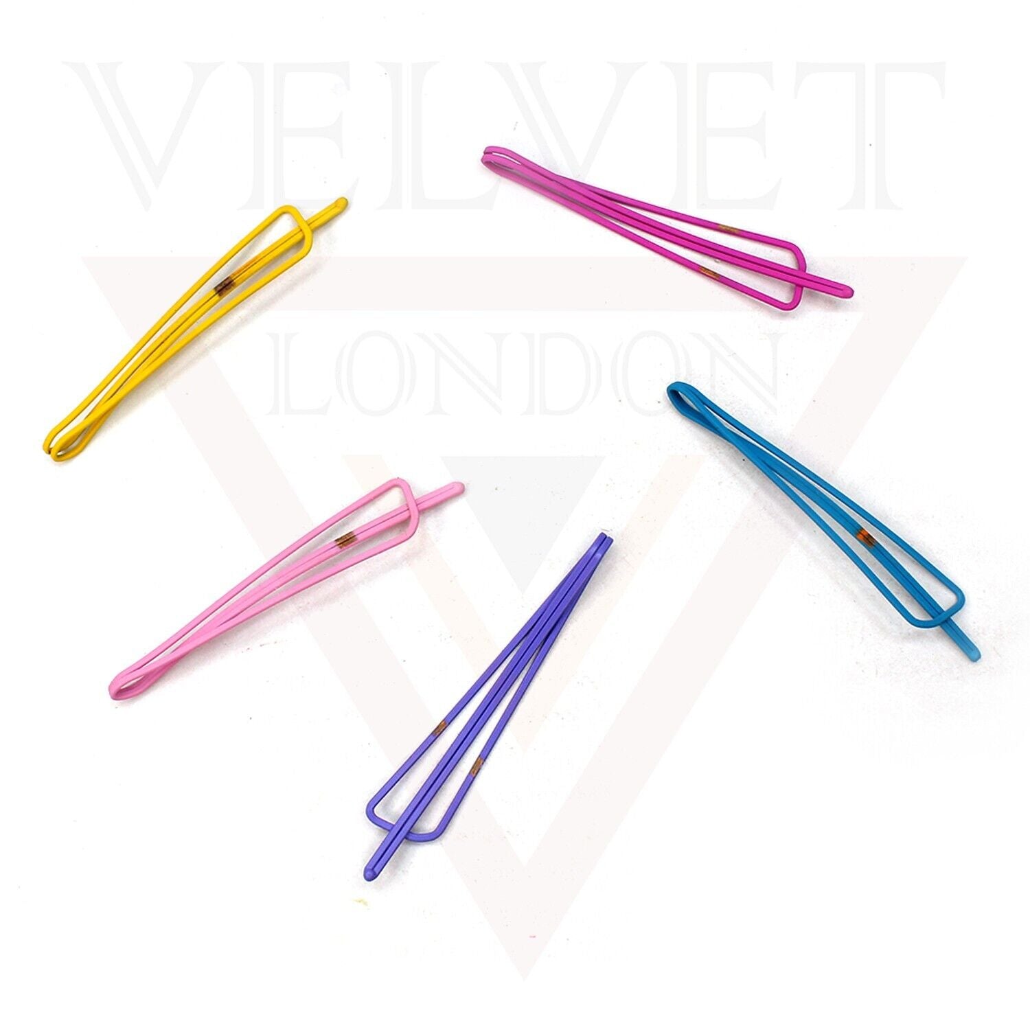 5x Hair Pins Set Triangle Hair Clips Metal Colourful Bobby Grips Hair Slides