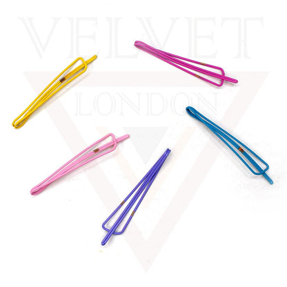 5x Hair Pins Set Triangle Hair Clips Metal Colourful Bobby Grips Hair Slides