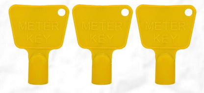 Meter Box Key Yellow Triangular Utility Plastic Meter Keys Cupboard Cabinet