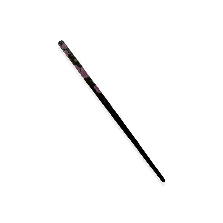 2x Wooden Unique Girls Bun Holder Japanese Style Floral Hair Wood Chopsticks