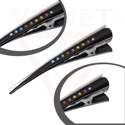 Hair Clip Duckbill Rhinestone Metal Non-slip Teeth Crocodile Hair Clip Barrettes