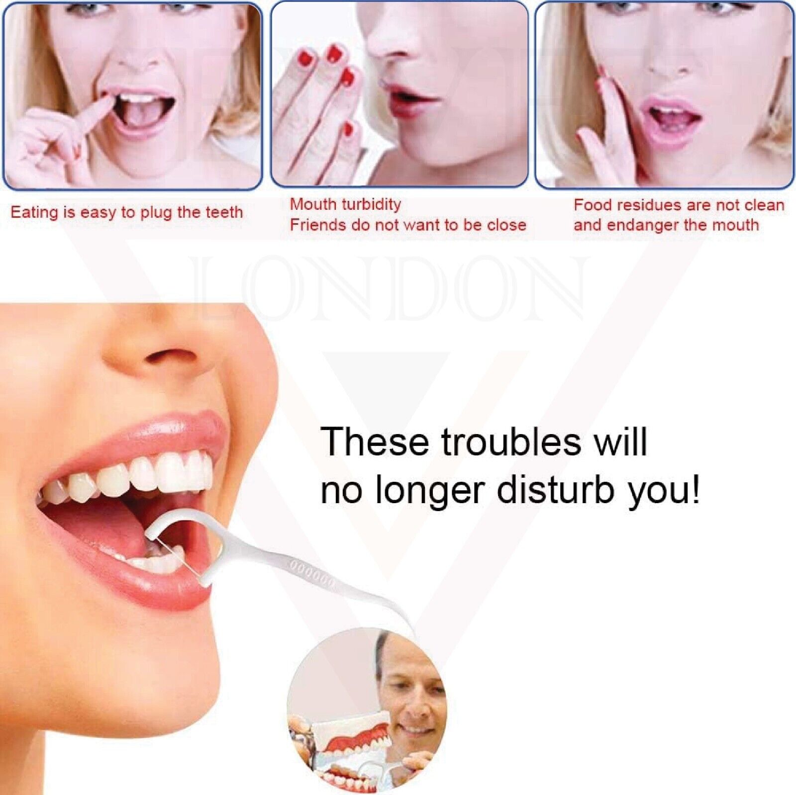 Interdental Tooth Harps 100 Dental Floss Sticks Toothpick Teeth Stick Tooth Pick