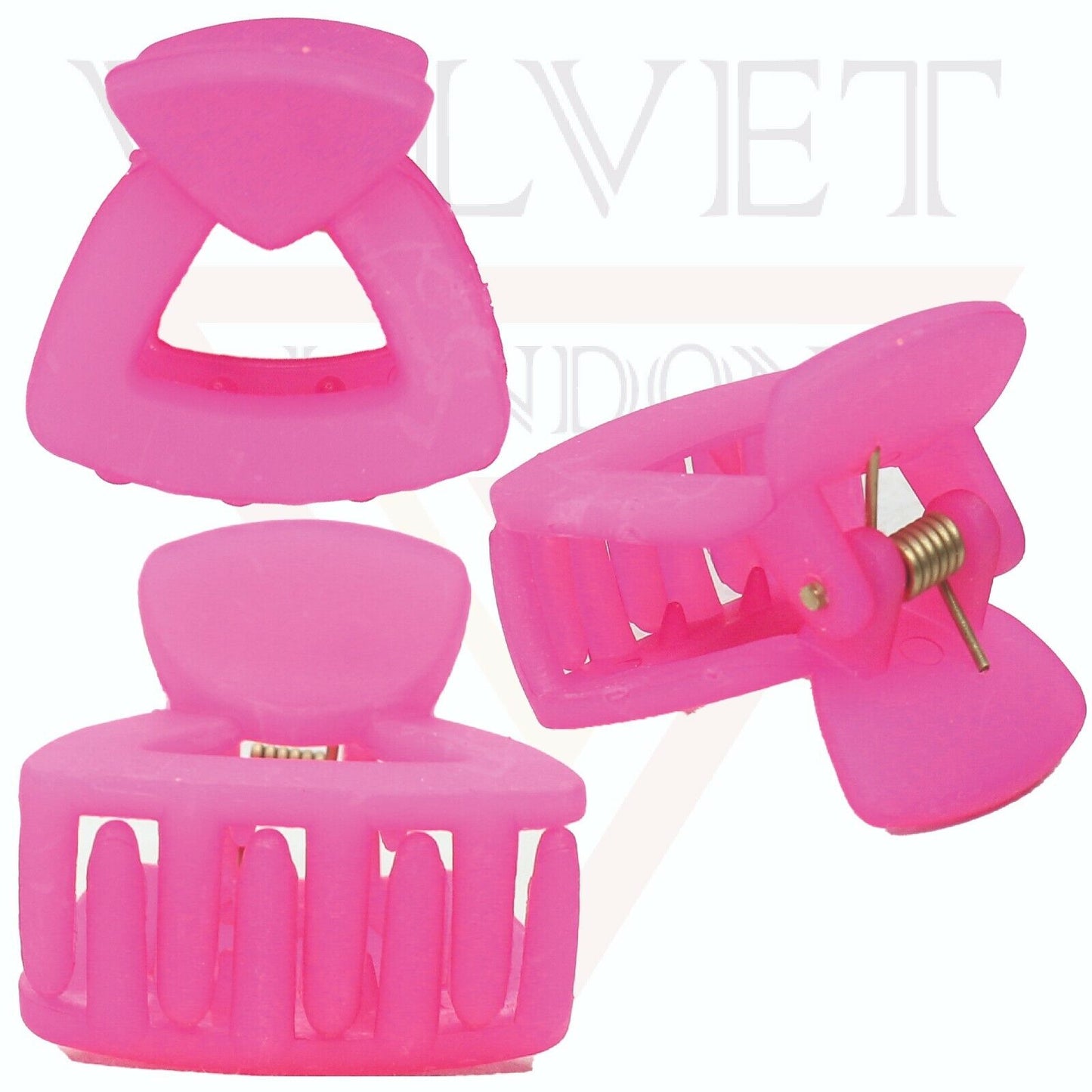 Hair Claw Clips Small Hair Clamp Neon Mini Jaw Claw Clutcher Barrette Hairpins