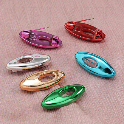 5 pcs Muslim Hijab Pins Shiny Scarf Pins Stainless Steel Saree Pins Head Brooch