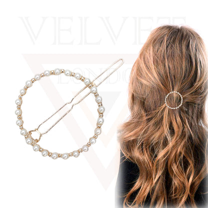 Hair Clips Metal Golden Korean Clips Slider Hair Pin Grips Pins Pearl Snap Clips