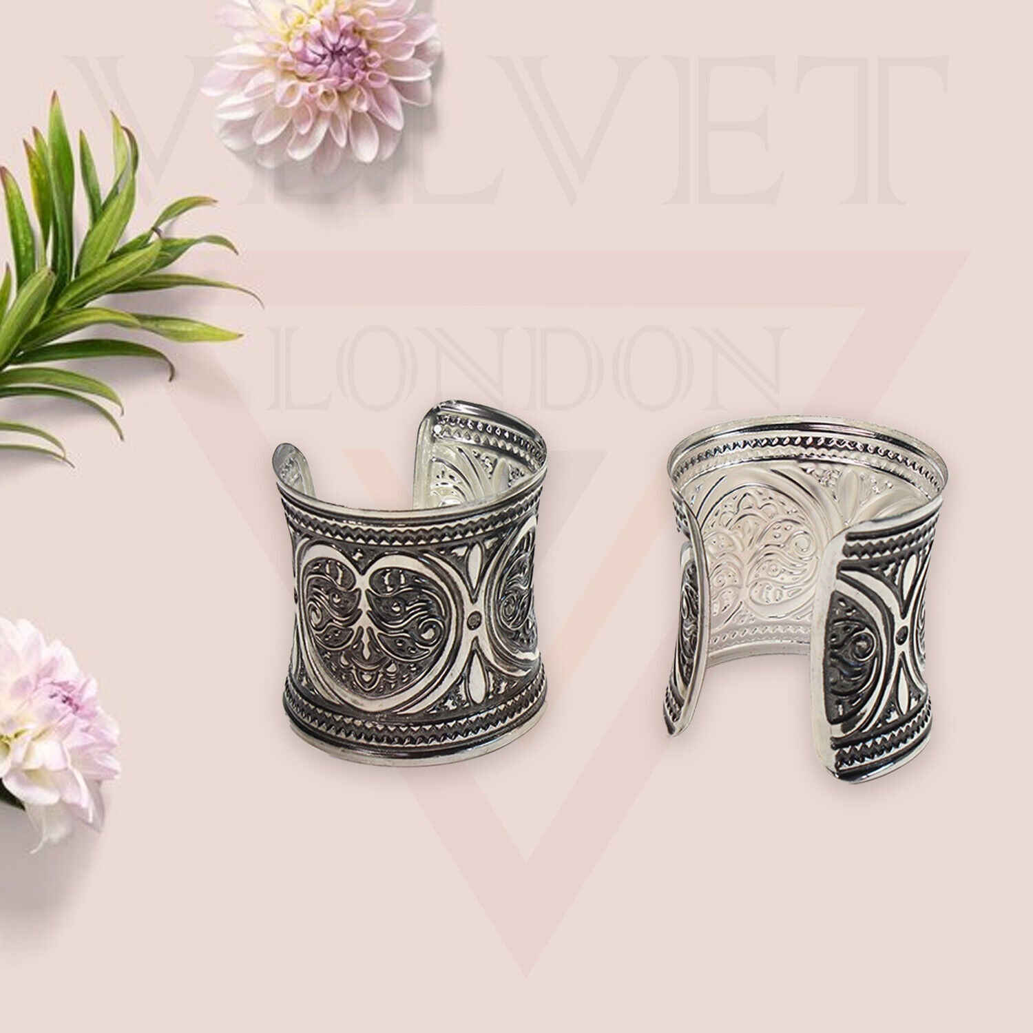 Kada Bangle Bracelet Antique German Oxidised Traditional Cuff Bracelet for Girls
