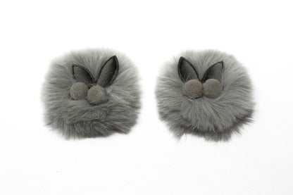 2x Baby Plush Hair Clip Soft Faux Fur Barrette Crocodile Clips Slide Snap Pin
