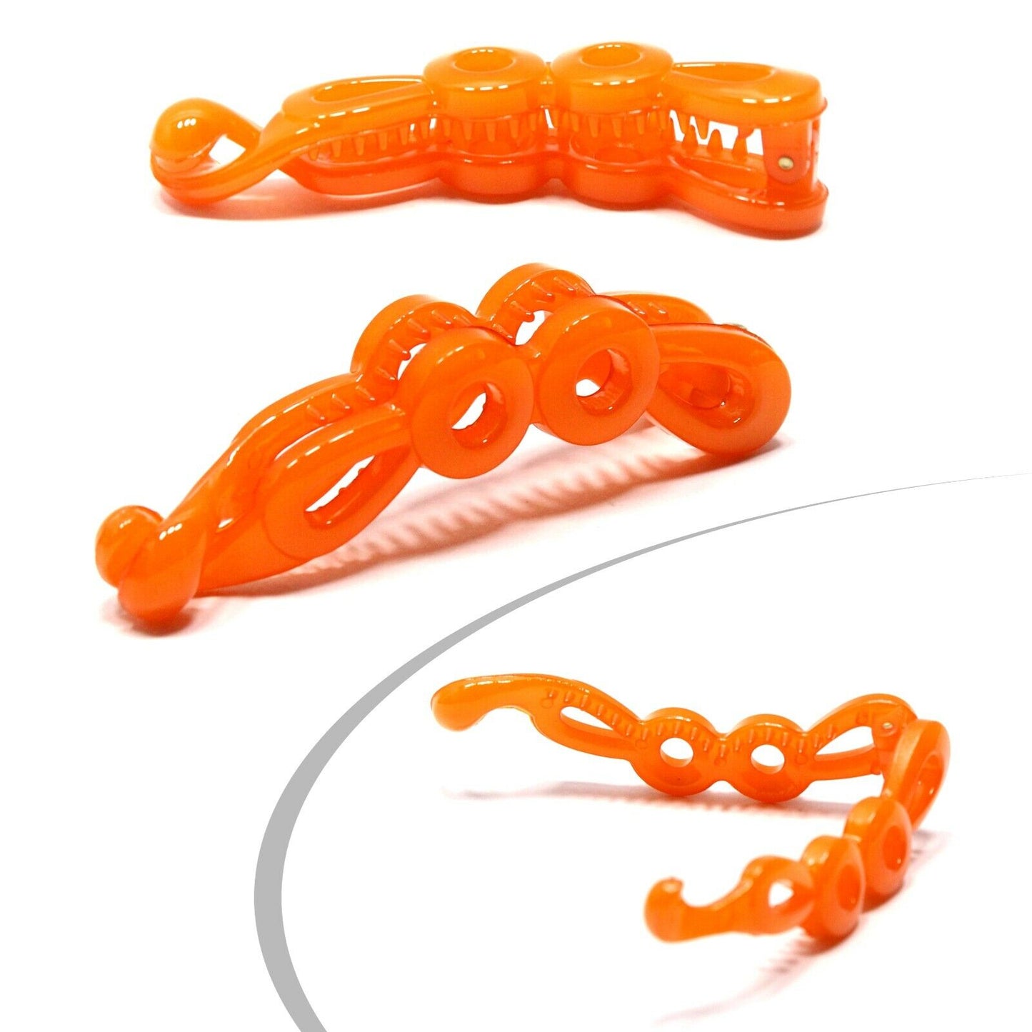 Twist Banana Hair Clip Barley French Glossy Fishtail Comb Ponytail Holder Pins