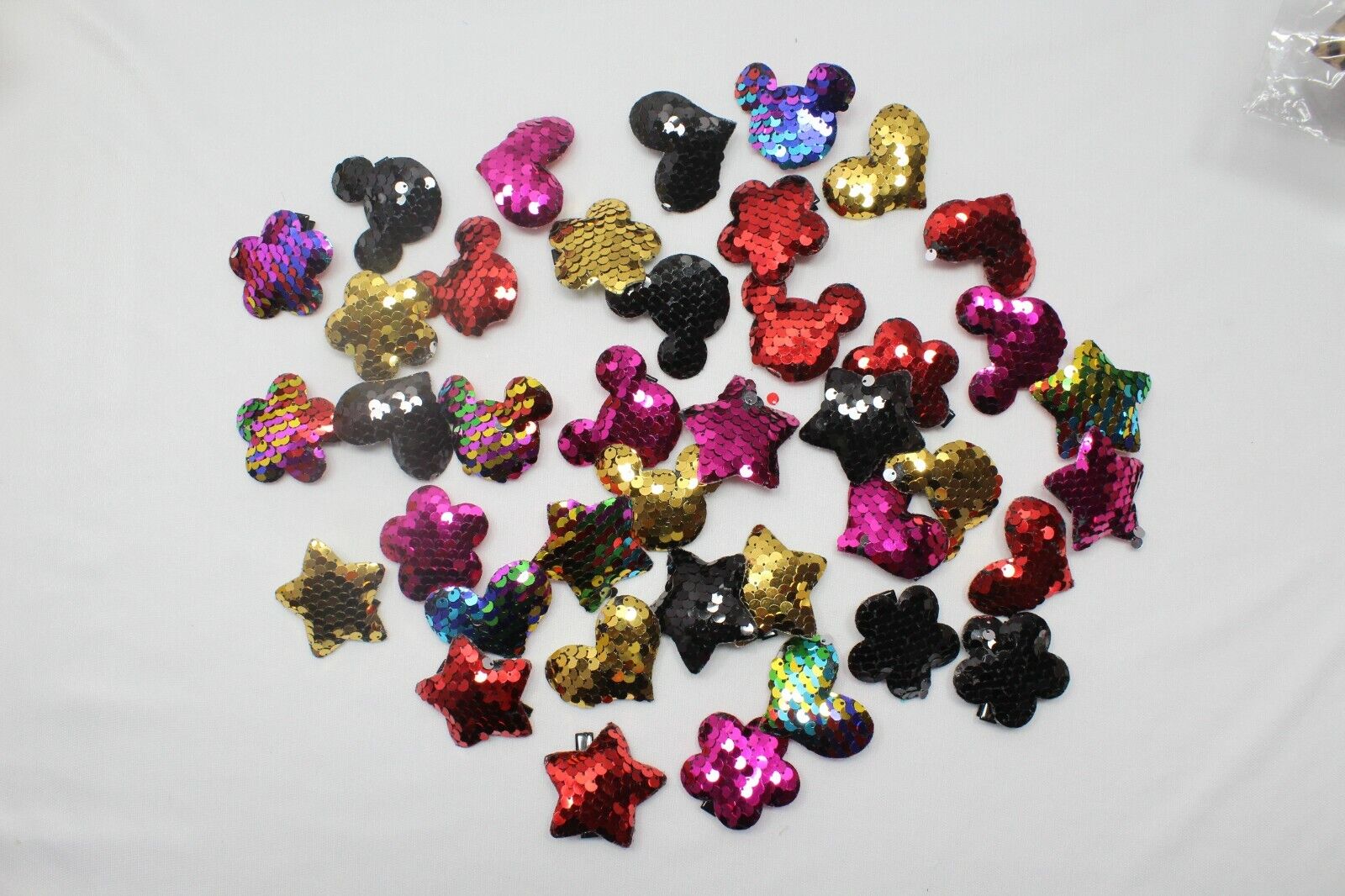 5x Girls Sparkly Pairs Babies Sequence Pin Cute Hair Clips Metal Snap Barrettes 