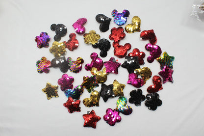 5x Girls Sparkly Pairs Babies Sequence Pin Cute Hair Clips Metal Snap Barrettes 