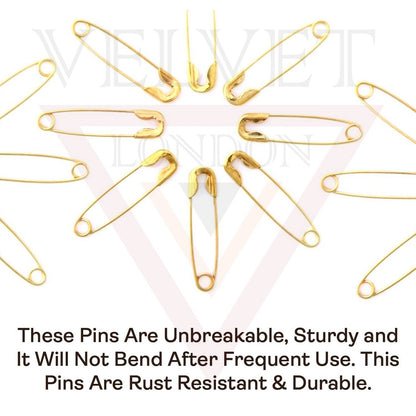 50x Safety Pins Golden Pins Needles Metal Sewing Craft Multipurpose Durable 4CM