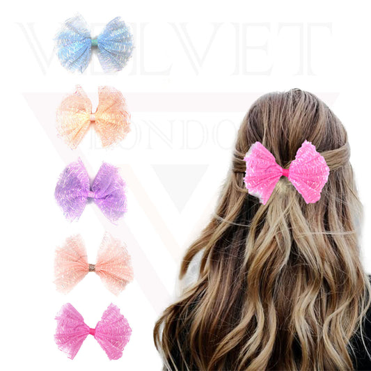 Bow Hair Ribbon Clips Glitter Hair Pins Hair Slides Barrattes Hair Accessories