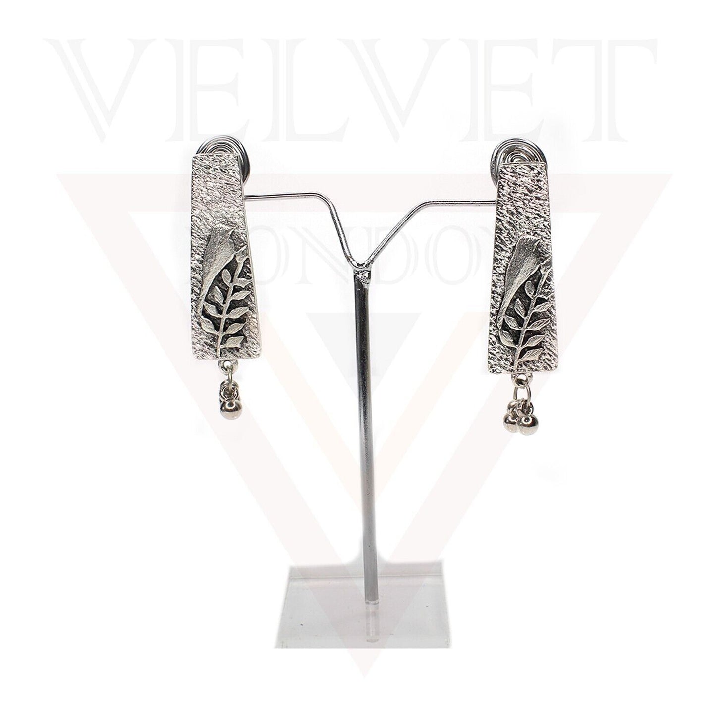 Oxidized Necklace Earrings Sparrow Antique Silver Traditional Boho Jewellery Set