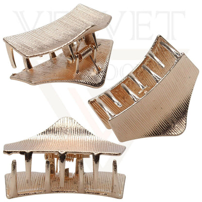 Hair Claw Clips Pyramid Hair Clamp Non-Slip Metal Lining Strong Hold Hair Jaw