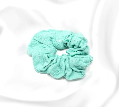 Embroidered Scrunchies Elastic Pony Tie Hair Beaded Bobble Bands Headwear