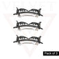3x Twist Hair Clips Black Double Bangs Hairstyle Hairpins Women Hair Accessories