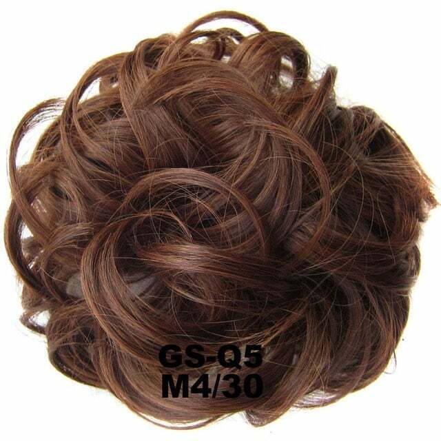 Curly Messy Bun Hair Piece Bobble Scrunchie Lady Natural Fake Hair Extensions