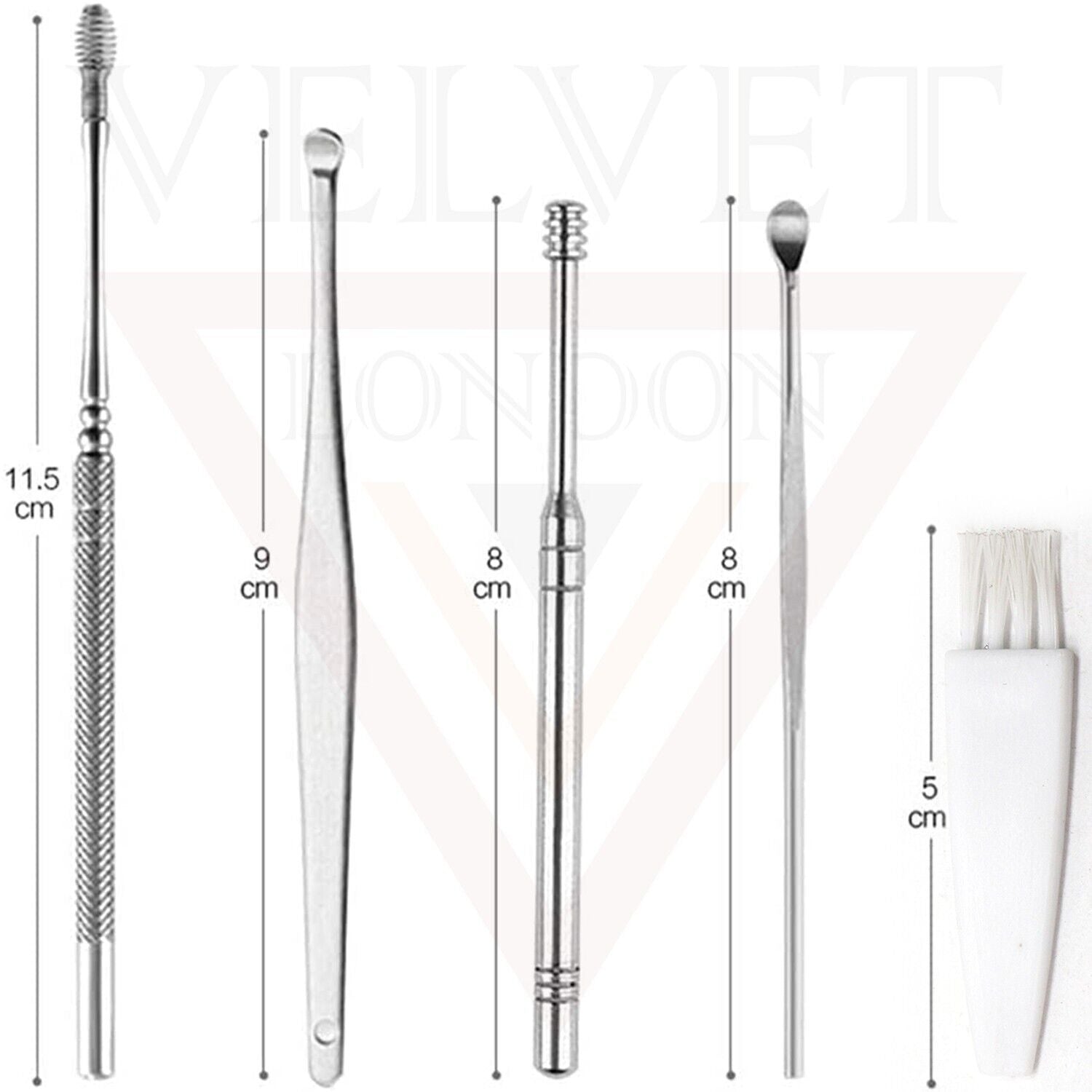 Professional Earplugs and Wax Tool Set, with an Ear Pick Storage Bucket 6pcs